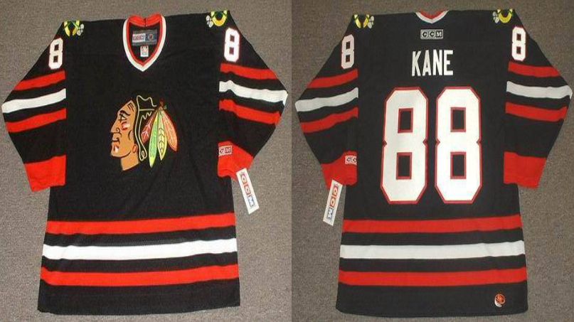 2019 Men Chicago Blackhawks 88 Kane black style #2 CCM NHL jerseys->chicago blackhawks->NHL Jersey